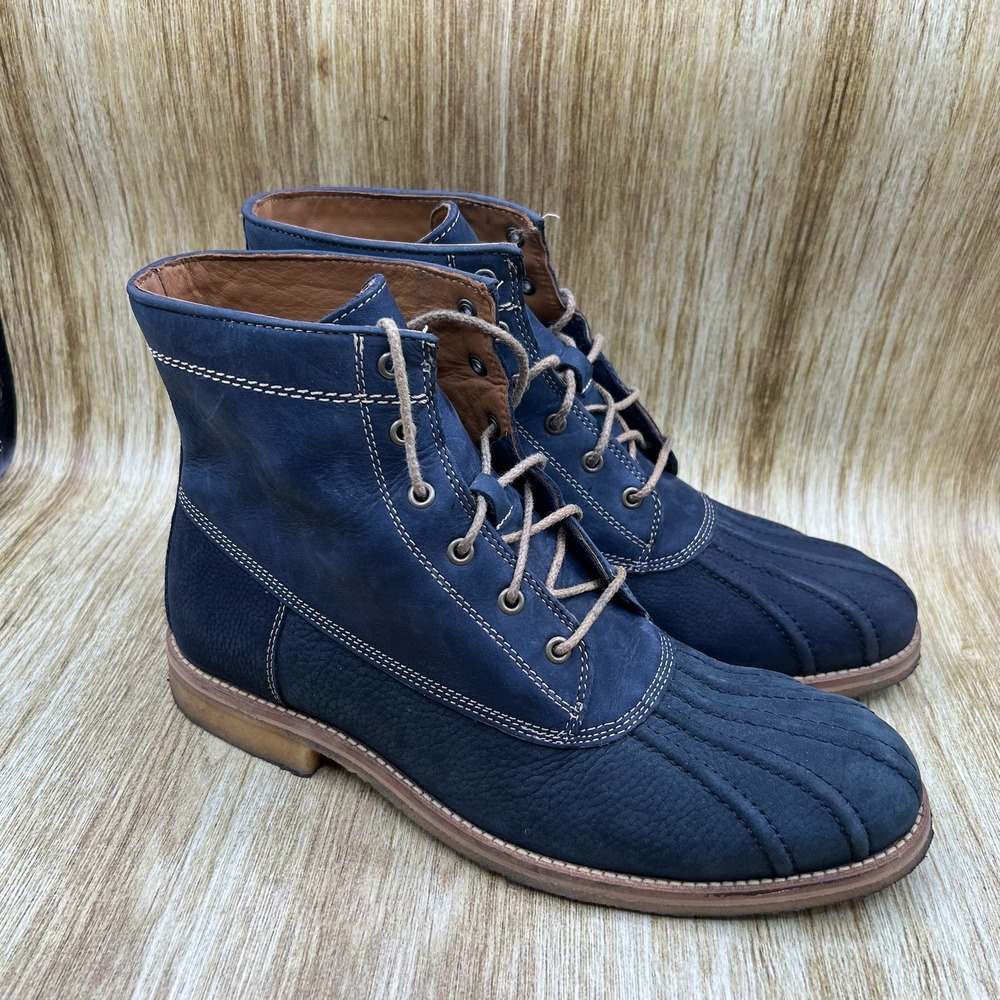Johnston & Murphy Howell Duck Ankle Boots‎ Men's Size 9 Blue Crepe Sole Leather
